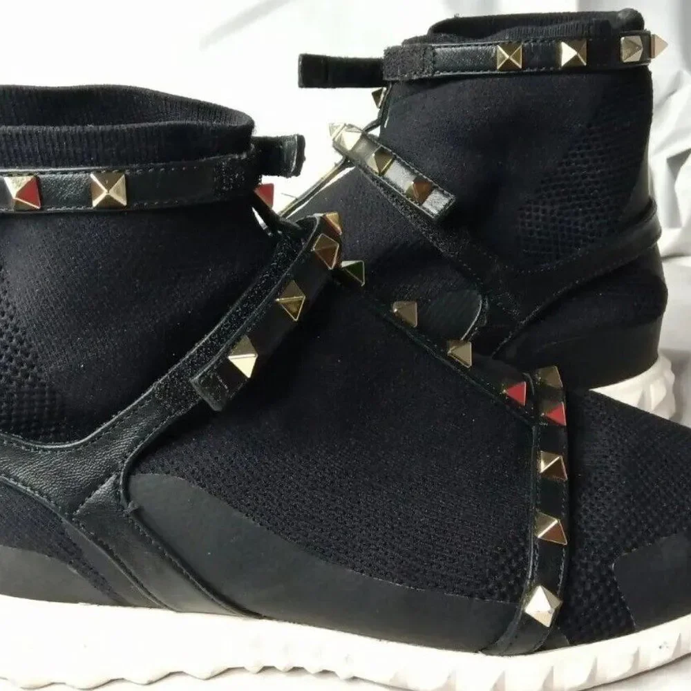 Valentino Garavani Rockstud Body-Tech Sock Sneaker Womens Size 7 Shoes EU 37